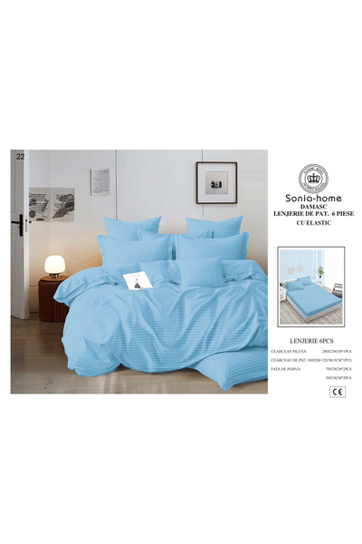 FIONNA.RO Cotton Damask Underwear With Stretchy - Light Blue