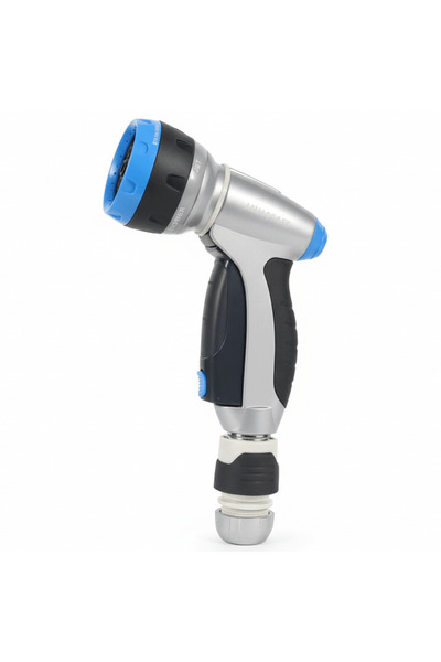 AQUACRAFT مسدس رش الحديقة بخمس وظائف - فوهة رش قابلة لتعديل تدفق المياه للغسي...