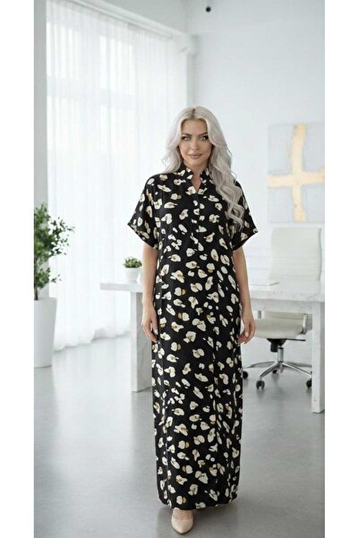 BRK Long house shirt with short sleeves, decorated with beautiful graphics