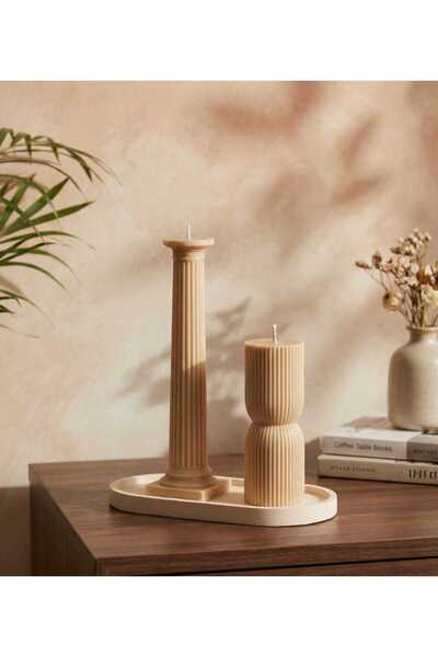 kendinyaphobi roma sütunu mum seti (isteğe bağlı renk koku)