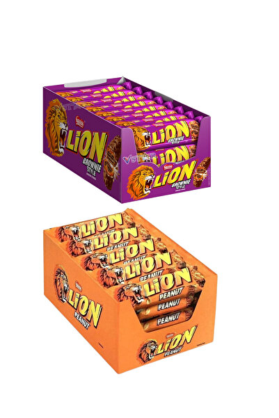Nestle LİON PEANUT 24X41GR + LİON BROWNİE 24X40GR