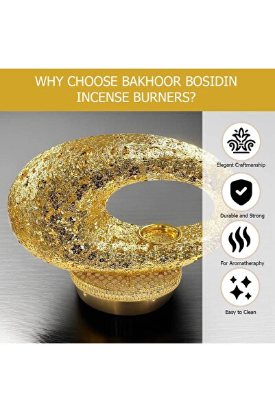 Bakhoor BoSidin مبخرة كبيرة بتصميم متحف المستقبل، حامل بخور وعود، مبخرة