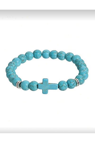 Handmade Bracelet with colored beads and cross