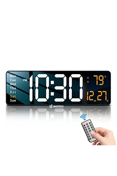 UmoTech Large Screen 16" Led Wall Clock |   Digital Clock |   Alarm |   Home-...
