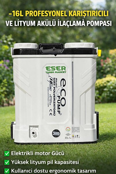 ESR ESER 16L KARIŞTIRICILI İLAÇLAMA VE DEZENFEKTAN POMPASI