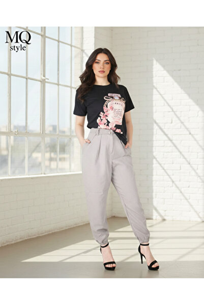 MQ Women's long, Stretchy , straight-leg trousers from Style