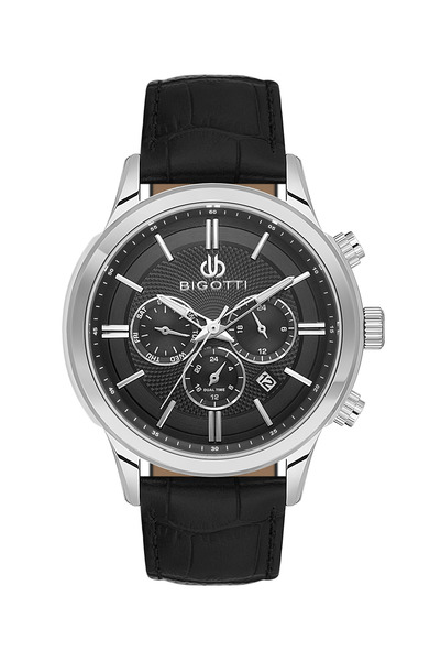 Bigotti Quotidiano Black Genuine Leather Watch for Men BG.1.10671-1