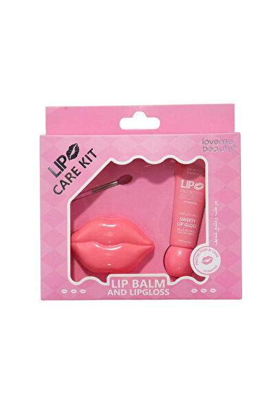 LOVEME BEAUTY طقم لوف مي للعناية بالشفايف: مرطب أيقوني وملمع سويتي وردي لحماي...