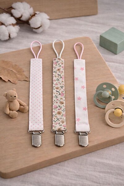 Peppino Emzik Askısı - Emzik Zinciri - Emzik Tutacağı 3'lü Set