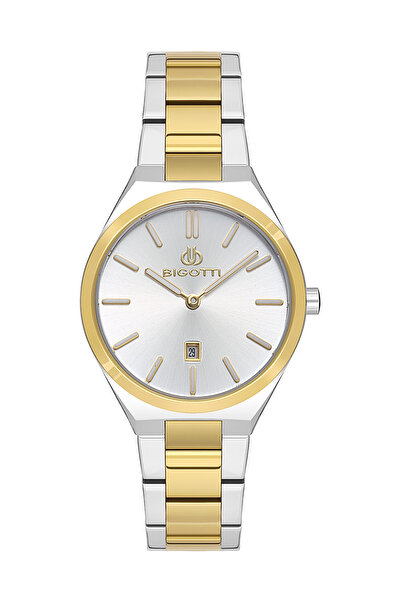 Biggoti Quotidiano Silver and Gold Stainless Steel Watch for Women BG.1.10537-3