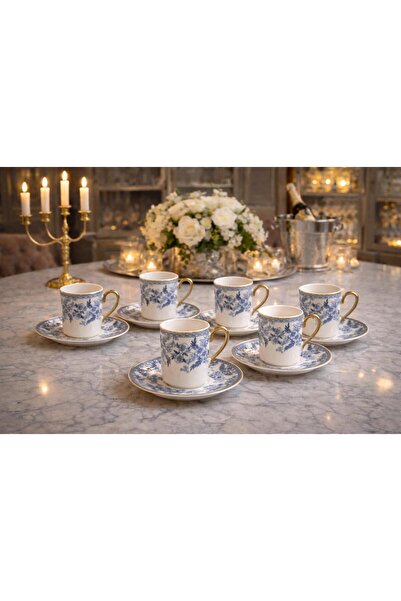 decovien Zarif Detaylı 6 Kişilik 12 Parça Porselen Fincan Takımı