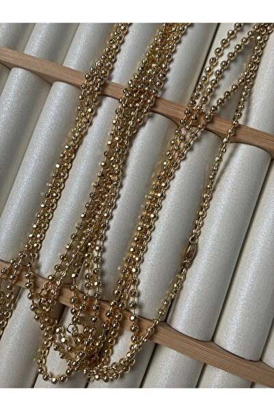 ARİ TAKI قلادة دوريكا من الفولاذ باللون الذهبي 45 سم