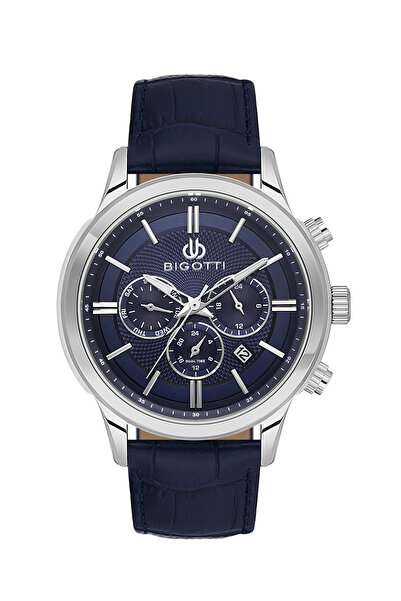 Bigotti Quotidiano Dark Blue Genuine Leather Watch for Men BG.1.10671-2