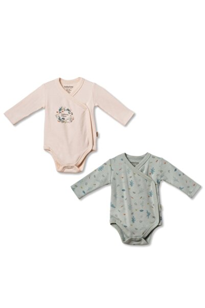 BabyCosy Organic Wear 100% قطن عضوي، بدلة أطفال مزدوجة الصدر، بأكمام طويلة، ب...