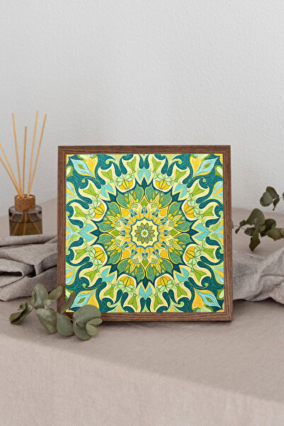 Dekorsiahome Tablou pătrat cu ramă din lemn TK3324