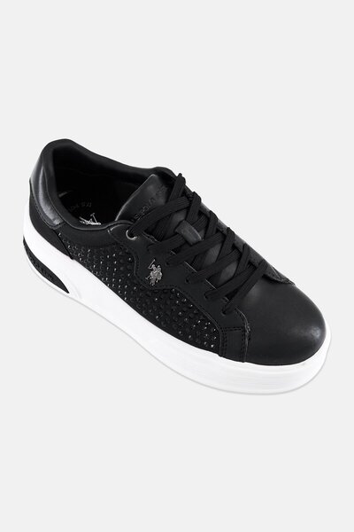 U.S. Polo Assn. Women Lace Up Sneakers, Black