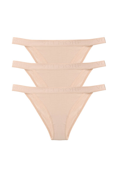 VELMORE Women's 3-Piece Cotton Regular Waist Slip Panties