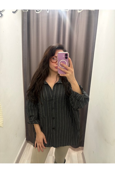 Fast Perry Perry Düşük Omuzlu Çizgili Gömlek