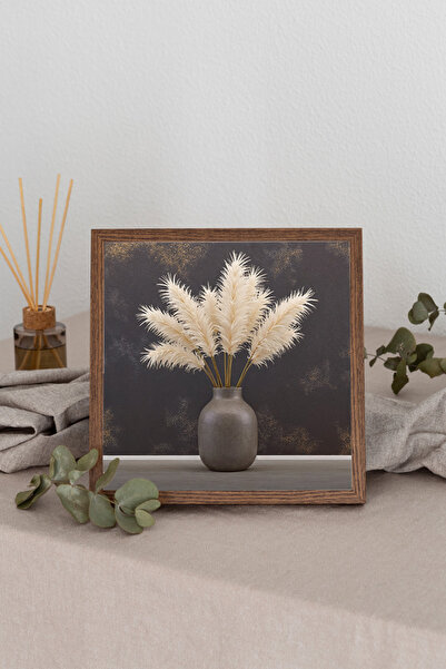 Dekorsiahome لوحة مربعة بإطار خشبي TK3316