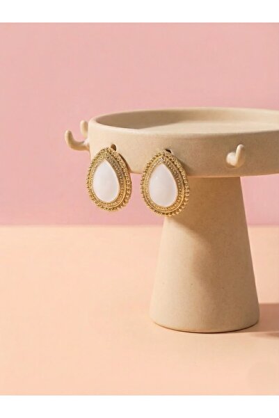 Candy Nuveria Sultan Damlası Altın Kaplama Mineli Küpe