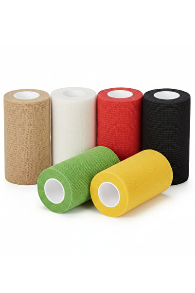 Genaric 6-Roll 10cm×4.5m Self Adhesive Cohesive Bandage Wrap – Multi-Colour E...
