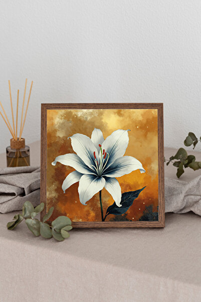 Dekorsiahome Tablou pătrat cu ramă din lemn TK3344