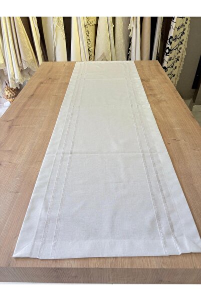Ceki Home Table Runner, Tablecloth Runner, Openwork Linen Single Runner