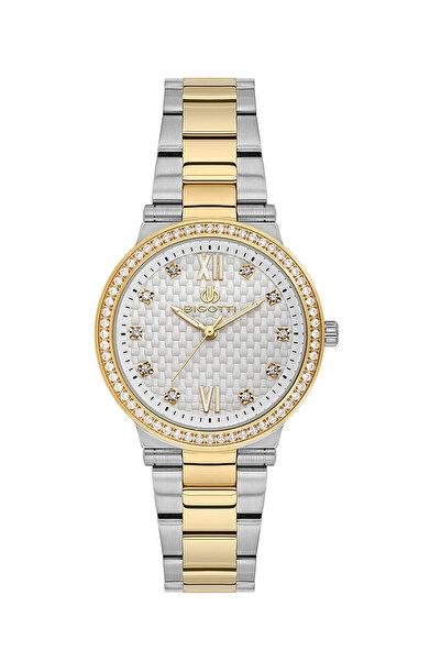 Biggoti Raffinato Silver and Gold Stainless Steel Watch for Women BG.1.10655-4