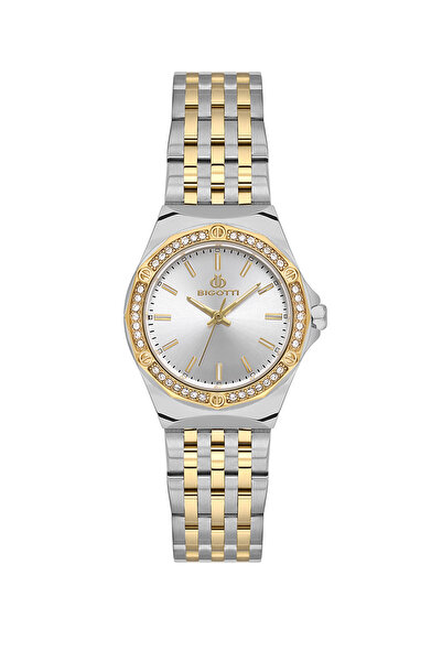 Biggoti Raffinato Silver and Gold Stainless Steel Watch for Women BG.1.10656-4