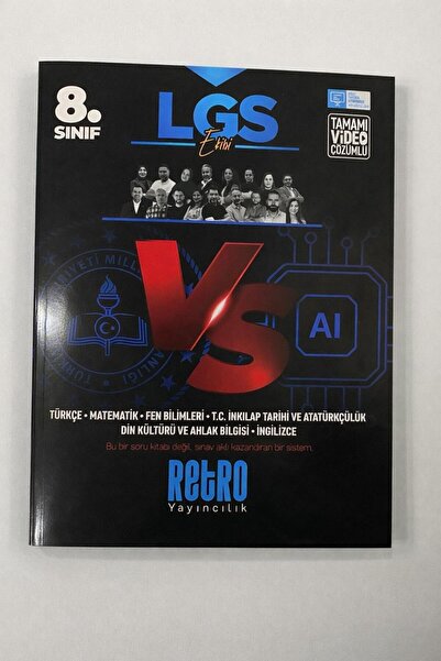 RETRO YAYINCILIK Retro 8. Sınıf LGS VS AI Tüm Dersler Fasikül Soru Bankası Ta...