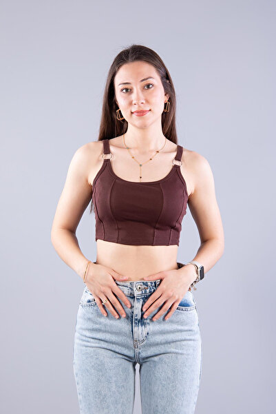 Mckanzie 9062 Ringed Padded Crop Athlete Top