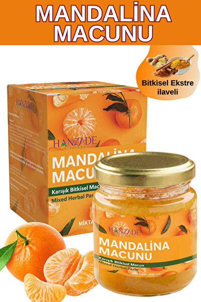 Hanzade Bitkisel Mandalina Macunu | Zencefil, Zerdeçal, Havlıcan, Tarçın, Bal...