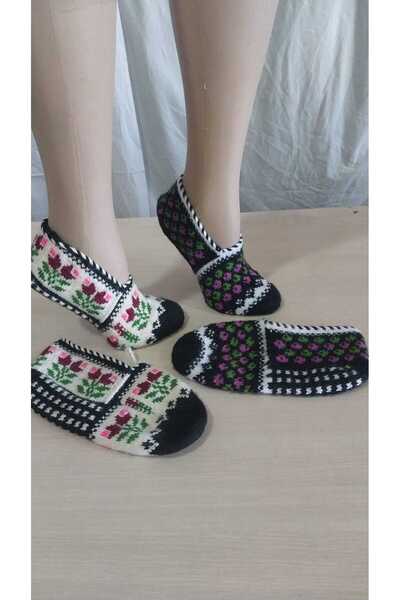 Papatyam 2 Pieces of Hand Knitted Five Needles/Handmade Booties/Dowry Booties...