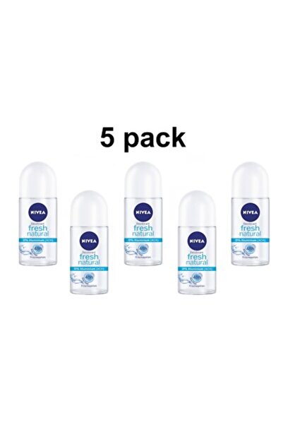 NIVEA 5 x Womens roll-on deodorant FRESH 1.7 fl.oz / 50 ml