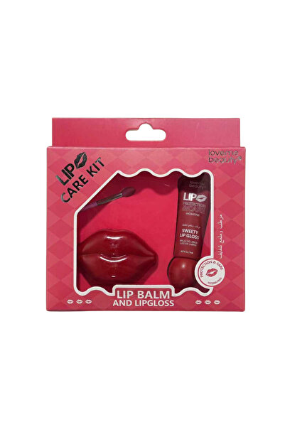 LOVEME BEAUTY طقم لوف مي للعناية بالشفاه: مرطب شفاه أيقوني وملمع سويتي فائق ا...