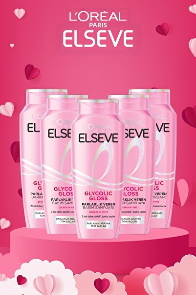 L'Oreal Paris Sampon pentru păr Glycolic Gloss pentru strălucire 250 ml, 5 bu...