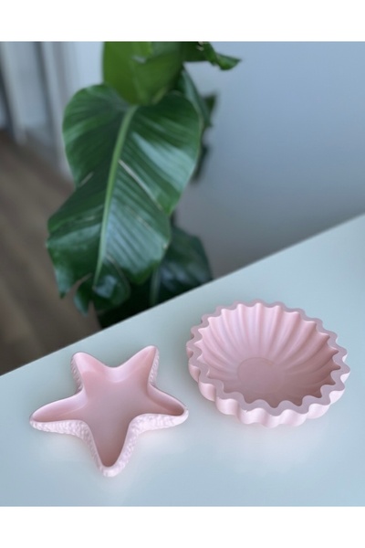 MİSU HOME 2’Lİ DEKORATİF TAKIM ANAHTARLIK TAKILIK KIVRIMLI VE YILDIZLI TABAK