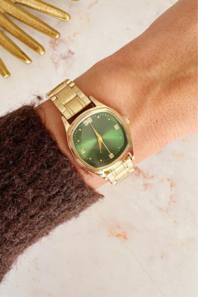 OQQO Kallio Stone Dial Gold Women's Wristwatch