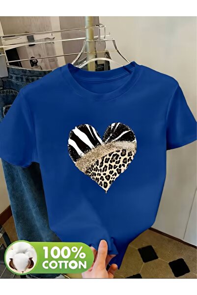 oneagılyazı 100% Cotton T-Shirt for Women - Stylish Printed Casual Round Neck...