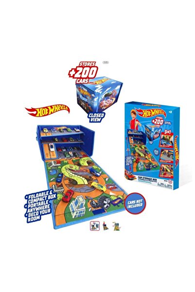 HOT WHEELS Araç Saklama Kutusu + Otopark + Oyun Alanı 3IN1 3+