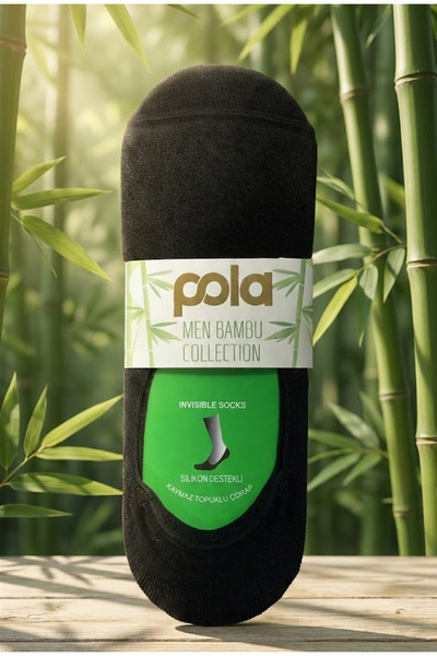 Pola Erkek Bambu Baget Çorap Siyah 40-44