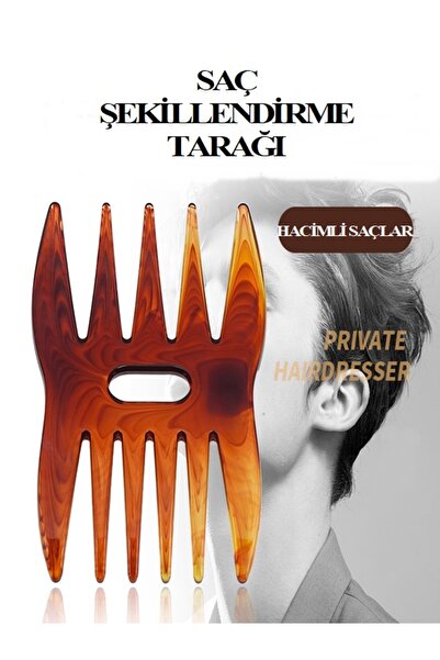 Arzu Güzel Cosmetics Doku Tarağı, Kadın ve Erkek İçin Bükme Şekillendirici Tarak