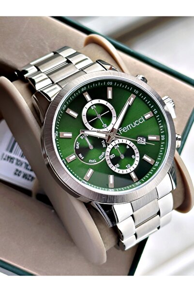 Ferrucci Men's Wristwatch with Calendar Steel Band 3 Atm Water Resistance