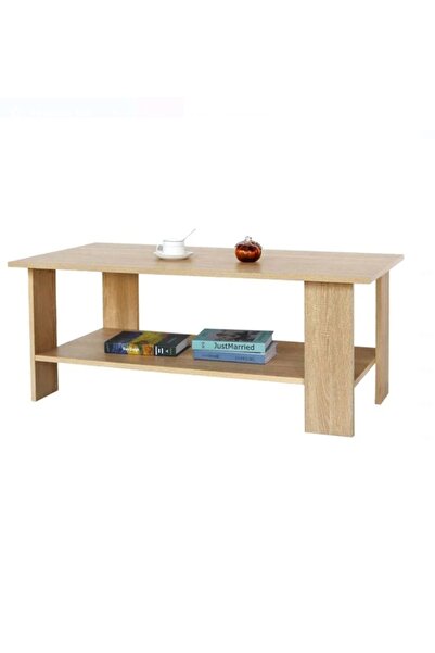 Home Light natural MDF side table – 110 × 50 × 48 cm