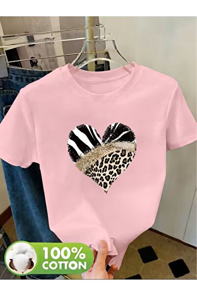 oneagılyazı 100% Cotton T-Shirt for Women - Stylish Printed Casual Round Neck...