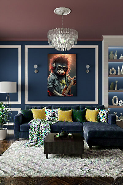 BLT DİZAYN Rockstar Monkey Designed Modern Glass Table