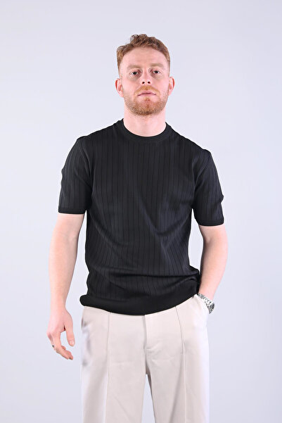 Mckanzie 10027 Crew Neck Knitwear Ribbed T-Shirt
