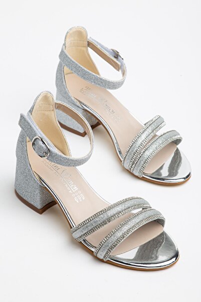 BYŞ Moda Πολύ κομψά καθημερινά κοριτσίστικα πέδιλα με τακούνι, βραδινά παπούτ...