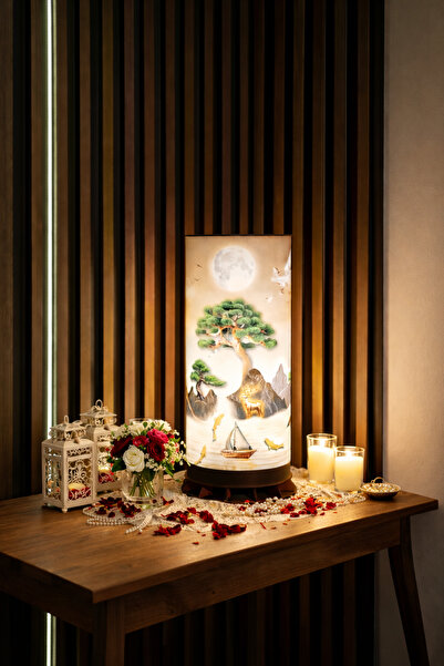 OMATEK SMART TECHNOLOGIES 🌳   Nature and Moon Landscape Patterned Led Table ...