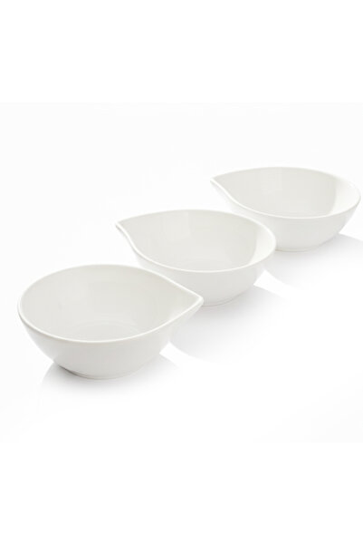 SHALLOW MAY 3PCS White Porcelain Bowls|12cm Iftar Serving Set for Dates, Nuts...